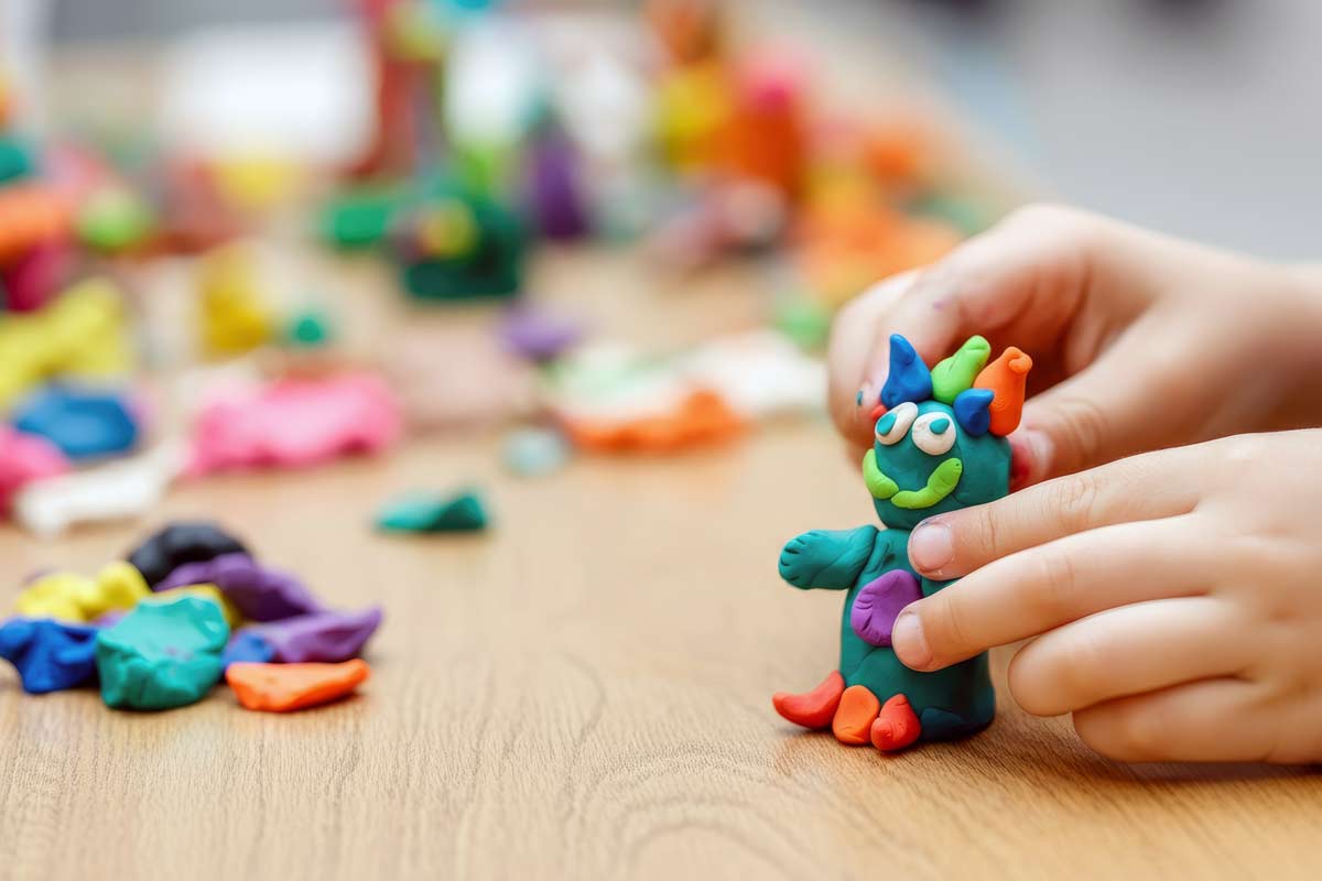 Bunte nachhaltige Bio-Knete als Mitgebsel für einen Kindergeburtstag